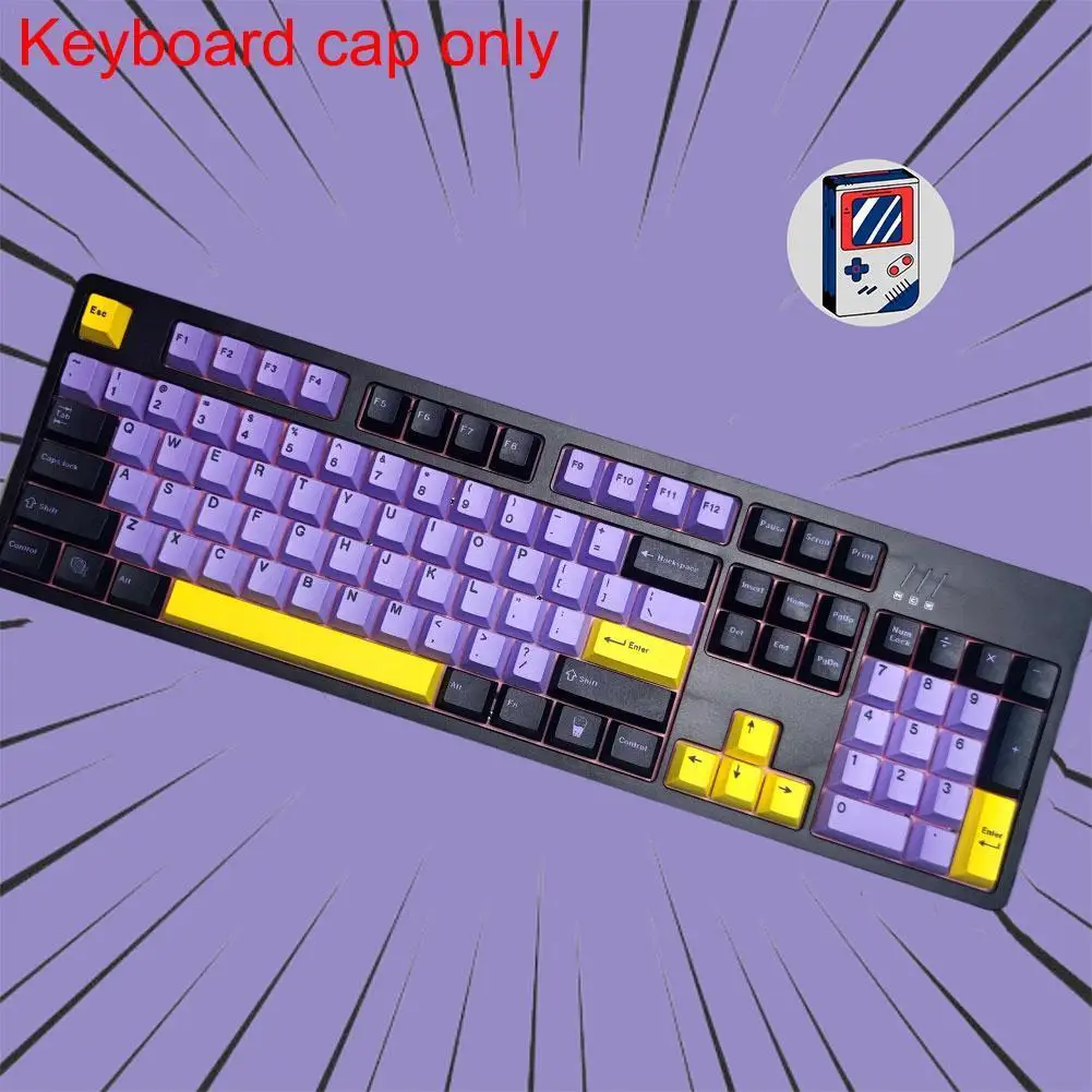

Оригинальная высокомеханическая клавиатура для GMK-Taro 129 клавиши PBT индивидуальные колпачки клавиш двухцветные Контурные колпачки клавиш