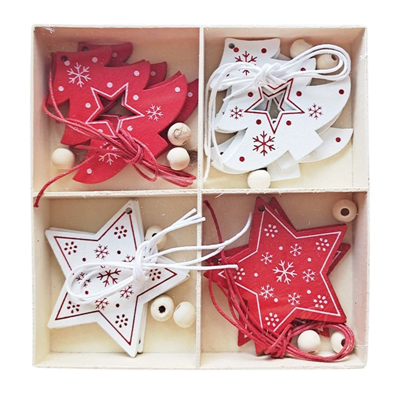 

Деревянная подвеска в виде рождественской елки, деревянная подвеска в виде снежинки, рождественский подарок, внутреннее украшение для дома...