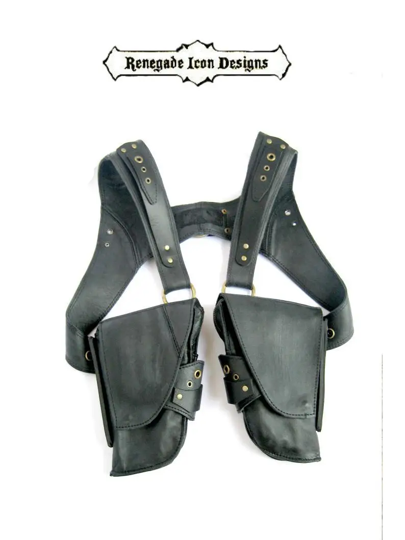 Средневековый Мужской винтажный Панк Ретро карман из искусственной кожи жилет