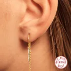 BOAKO 2021 тенденция Необычные 925 пробы Серебряные серьги для Для женщин цепь кисточкой линии серьги Для Пирсинга Ушей, подарок для мамы