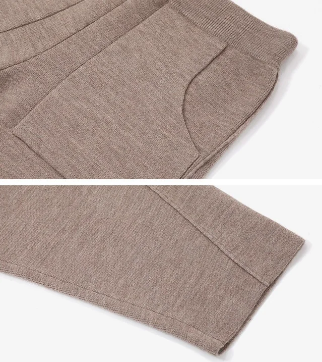 

Two Pieces Female Set O-Neck Loose Fit Long Sleeve Solid Color Pullover Elastic Waist Ankle Length Pants Fit Women