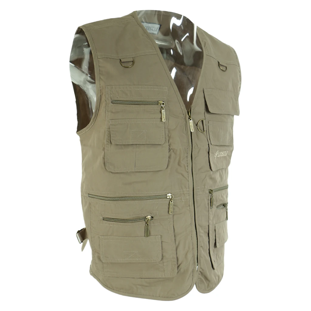 Мужская быстросохнущая куртка жилет 16 Карманов для фотографии рыбалки активного