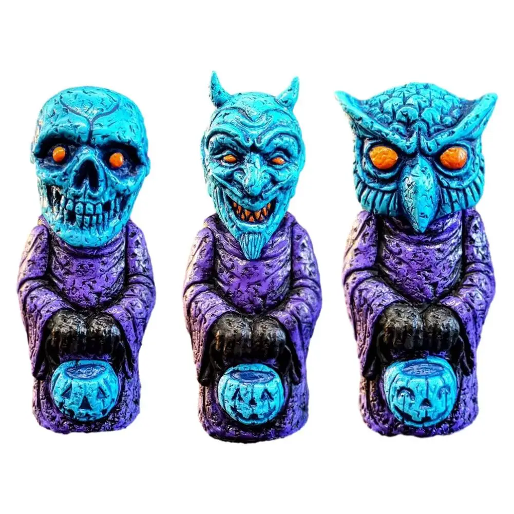 

Halloween Ornament Garden Horror Resin Ghost Dwarf Statue Decor Midnight Ceremony Resin Ornaments Horror Atmosphere Props