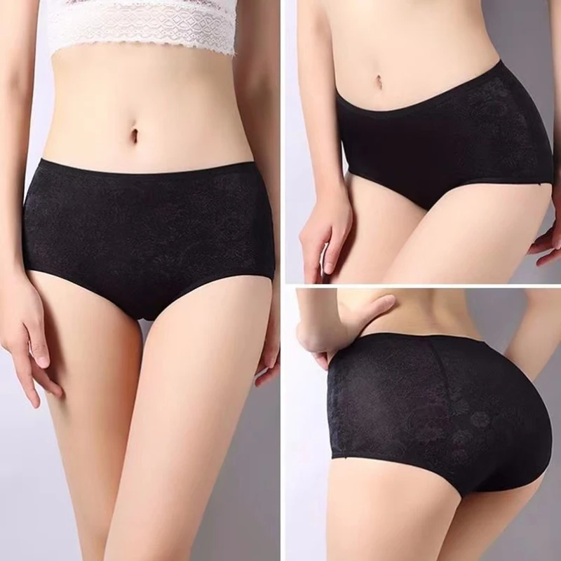 

Underwear Women Leak Proof Menstrual Panties Jacquard Physiological Period Briefs Ladies Sexy Comfortable Breathable Lingerie