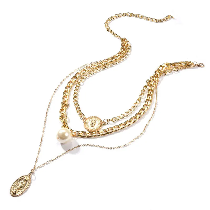 Женское длинное ожерелье с жемчугом в стиле ретро|Ожерелья подвеской| |