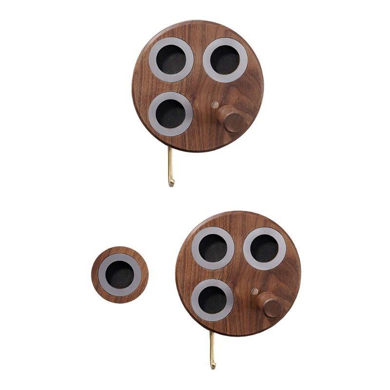 

Wooden Hair Dryer Holder Wall Mounted Blower Shelf No Drilling Bracket Hair Dryer Rack Bathroom Storage Organizer Home