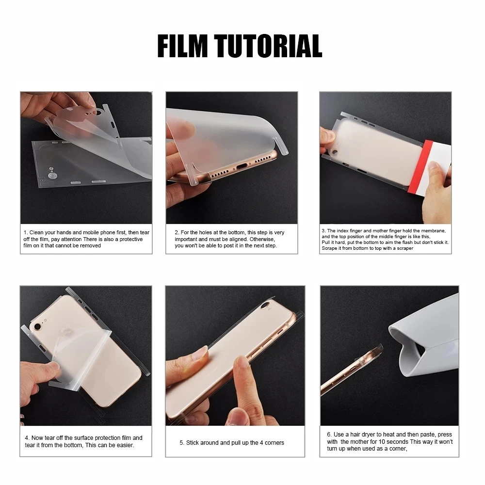 Цветная прозрачная ледяная 3d-пленка задняя пленка матовая для iPhone 14 13 12 11Pro Max Plus