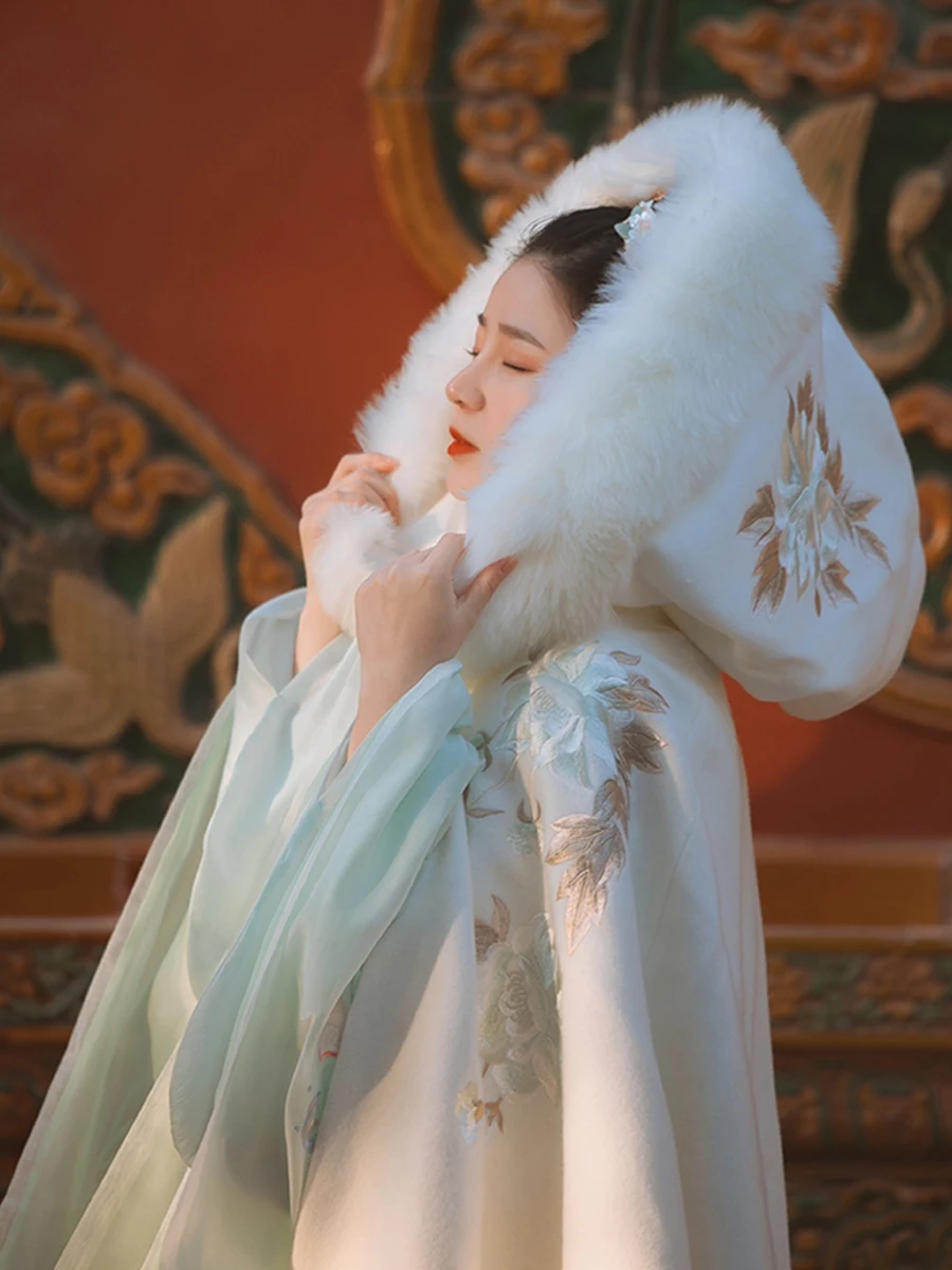 Женская Длинная накидка Толстая теплая куртка с бархатной подкладкой в