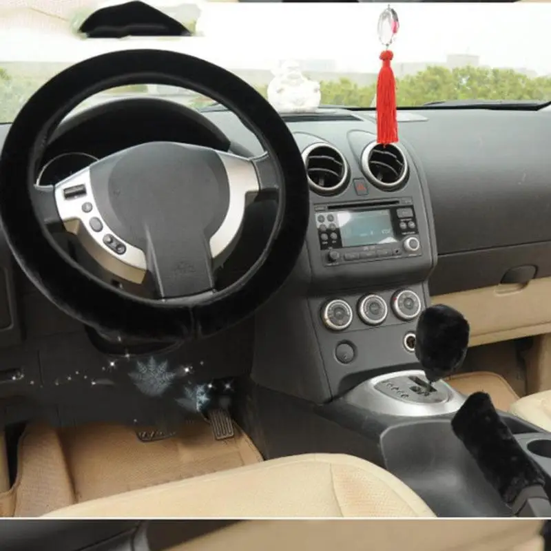 VODOOL автомобильный зимний теплый чехол на руль длинный шерстяной плюшевый