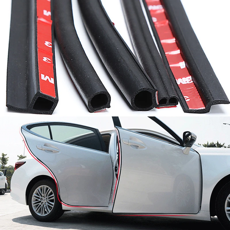 

2 Meters Shape B P Z Big D Car Door Seal Strip EPDM Rubber Noise Insulation Weatherstrip Soundproof Car Seal Strong adhensive