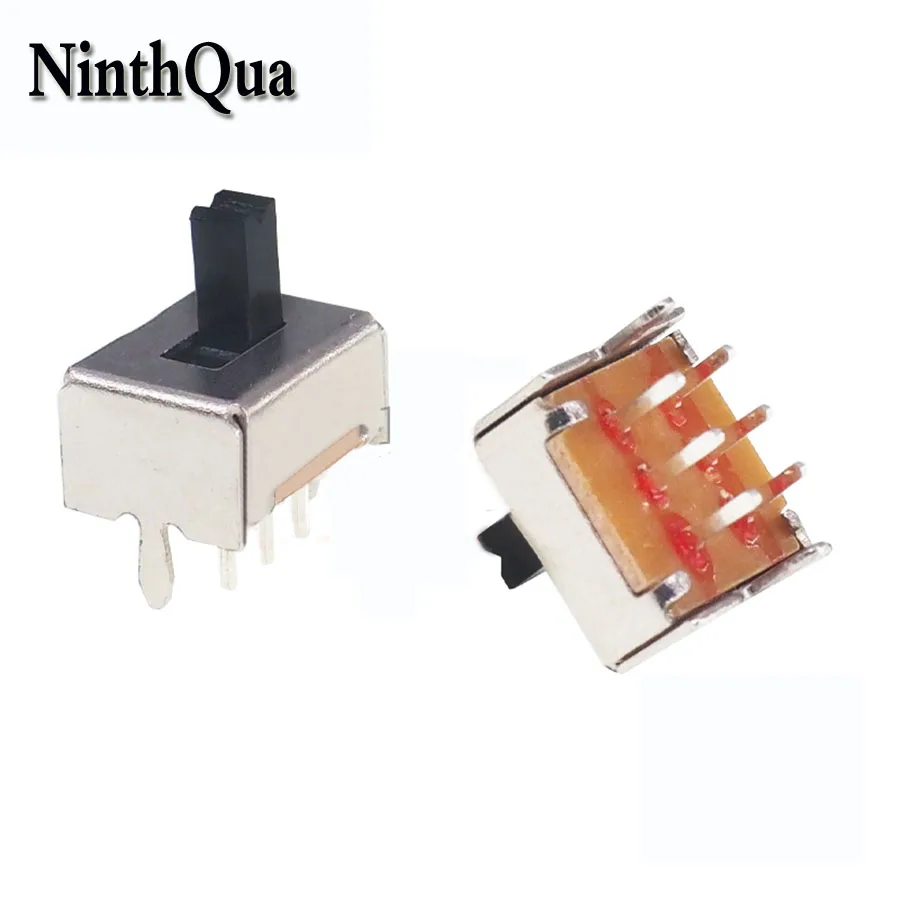 10 шт. SS22D07 SS 22D07 6PIN 2P2T DPDT тумблер сбоку передвижные переключатели ручка 4 мм по