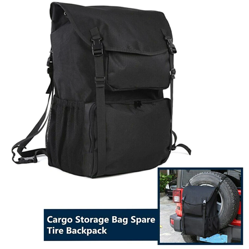 

Car Spare Tire Bag Multi Functional Camping Tool Storage Bag Rear Trunk Cargo for Jeep Wrangler JK TJ JL