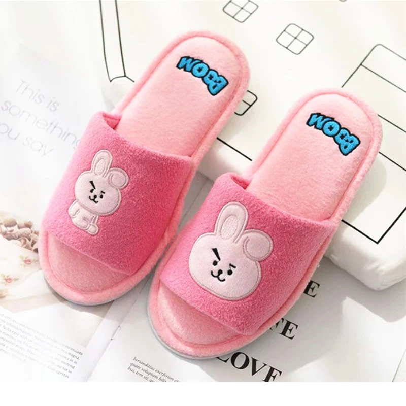 

Kpop Plush Toy Bangtaned Boys Korean Stuffed Toys Indoor Home Furnishing Wood Floor Non-Slip Warm Shoes Comforable Fans Gift