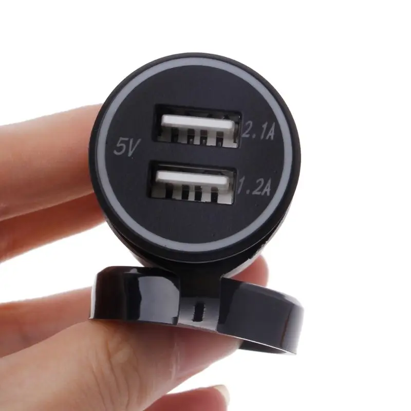 DIN3.1A мотоцикл водонепроницаемый адаптер питания двойной USB зарядное устройство с