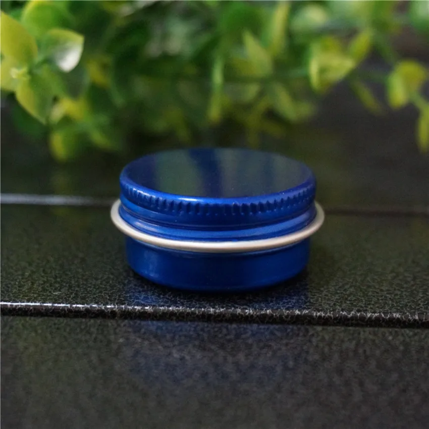 

10g 36*18mm Blue Empty Round Aluminum Box Metal Tin Cans 10ml Cosmetic Cream Containers Refillable Jar Tea Aluminum Pot