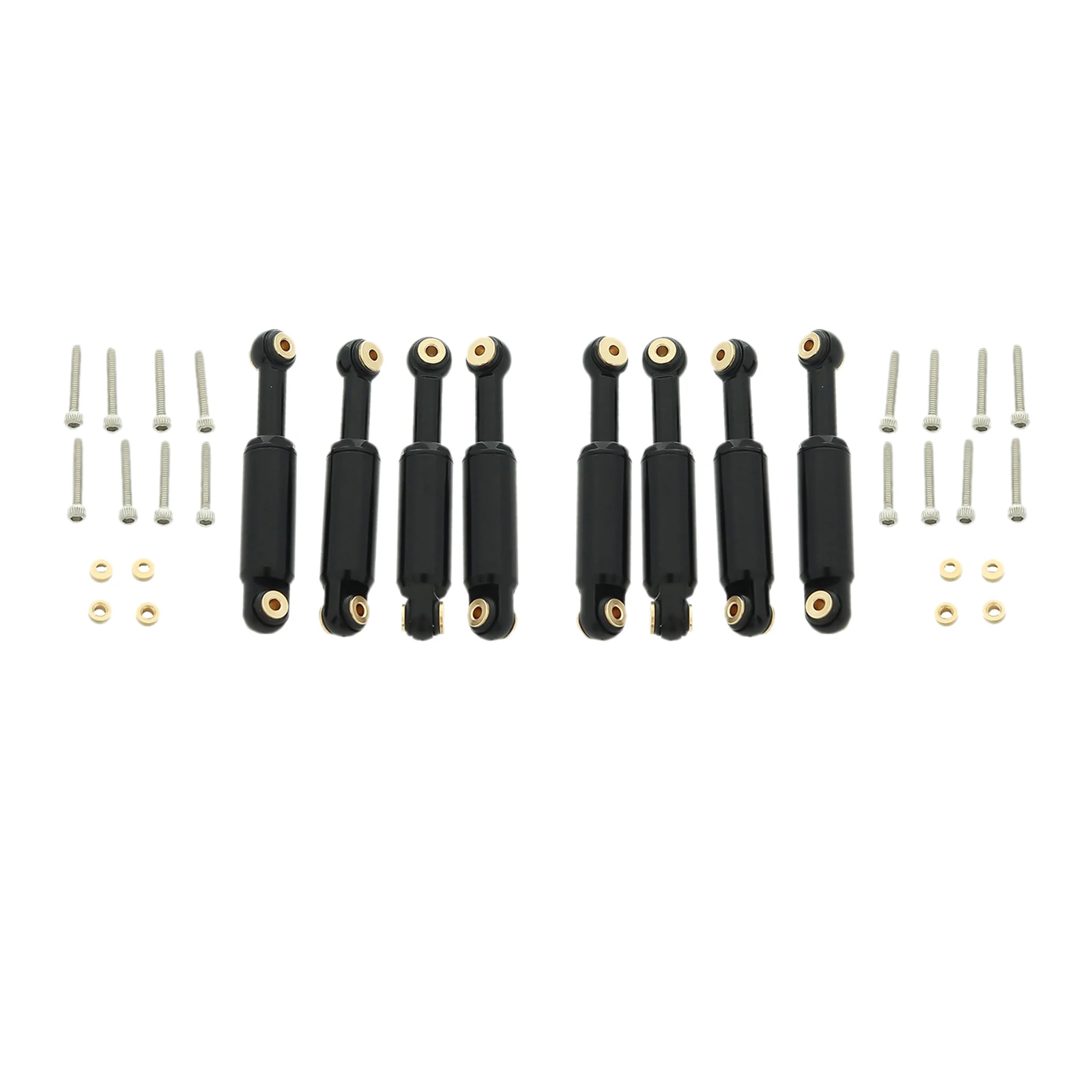 

8Pcs 1/24 Metal Shock Absorber with Screws for Axial RC Crawler Car Black