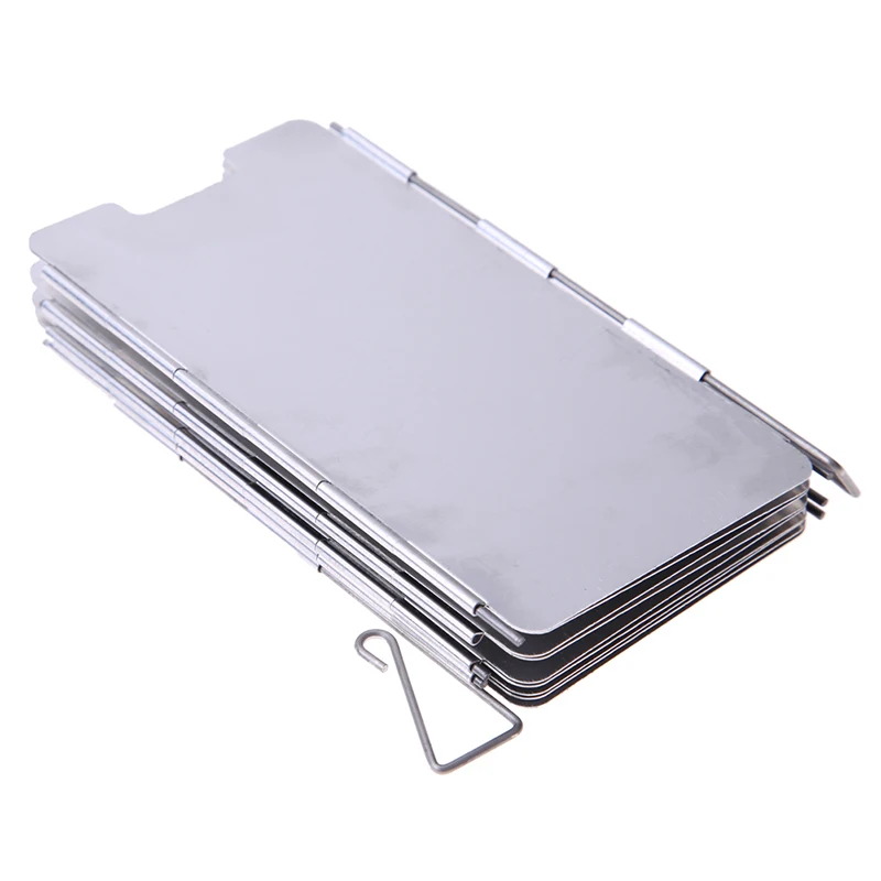 

9 Plates Foldable Gas Stove Windshield Outdoor Camping Cooking Burner Windproof Screen Aluminium Alloy Outdoor Stove Wind Shield