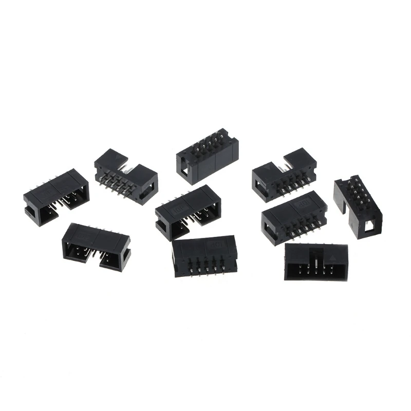 10 шт. DC3 Pin 2x5 двухрядный 2 54 мм прямой штырьковый разъем IDC Box | Обустройство дома