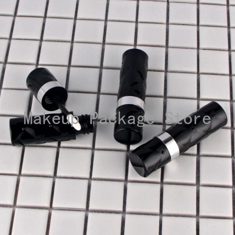 

10/20/50pcs 4-6ml Black Plastic Empty Lip Gloss Tube Cosmetic Lip Balm Container Cosmetic Liquid Refillable Bottle free shipping