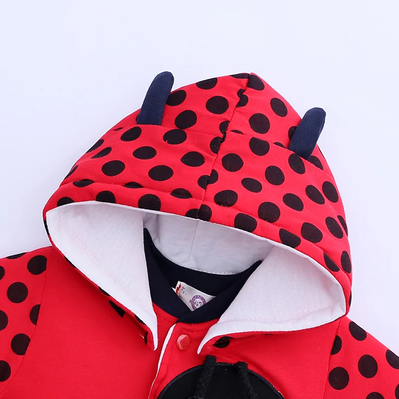 

2019 Winter Newborn Jumpsuit Printed Animal Baby Rompers Hoodie Clothes For 0-9M Boys Girls