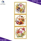 Joy Sunday Цветочная корзина Лилия красная маковая Роза H847 H848 H849 штампованные и счетные украшения для дома цветы крестиком наборы