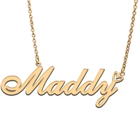maddy name tag necklace personalized pendant jewelry gifts for mom daughter girl friend birthday christmas party present