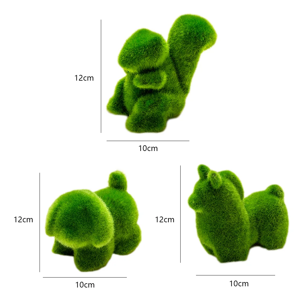 Искусственная трава ручной работы фигурки животных кролик собака белка альпака