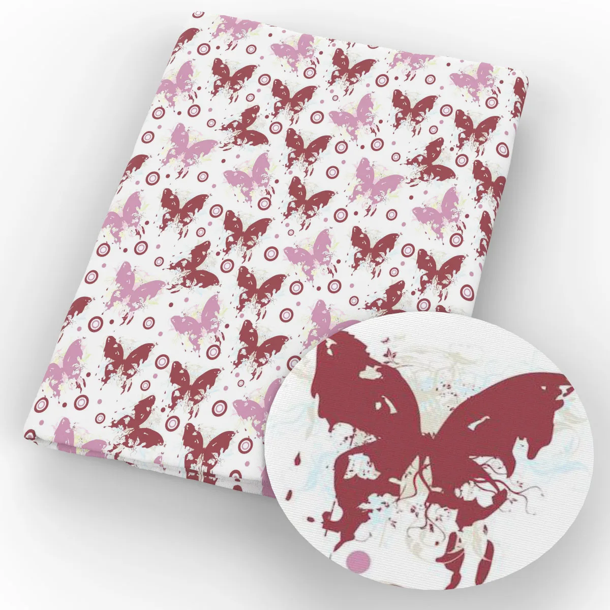 

50*145cm Bee Butterfly Print Polyester Cotton Fabric for Tissue Kids Home Textile for Sewing Doll Wedding Dress Curtain,1Yc9123