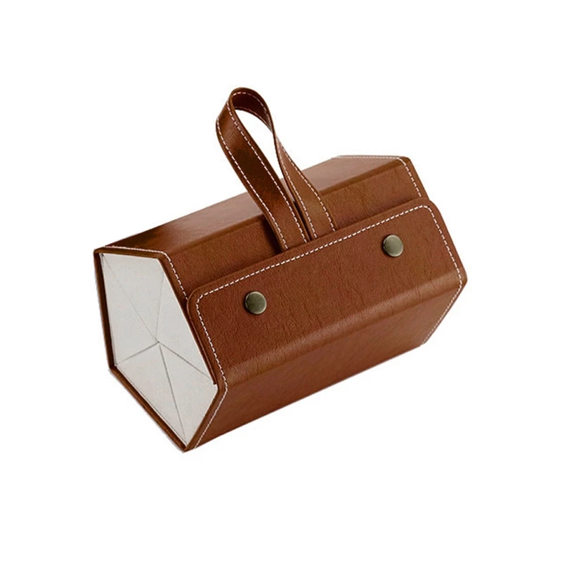 

5 Slots Foldable PU Leather Sunglasses Eyeglasses Travel Organizer Case Multiple Hanging Eyewear Holder Display