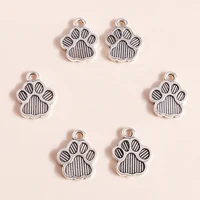 30pcs 1512mm alloy dog paw charms animals pendants for necklace bracelet keychain diy jewelry making accessories handmade craft