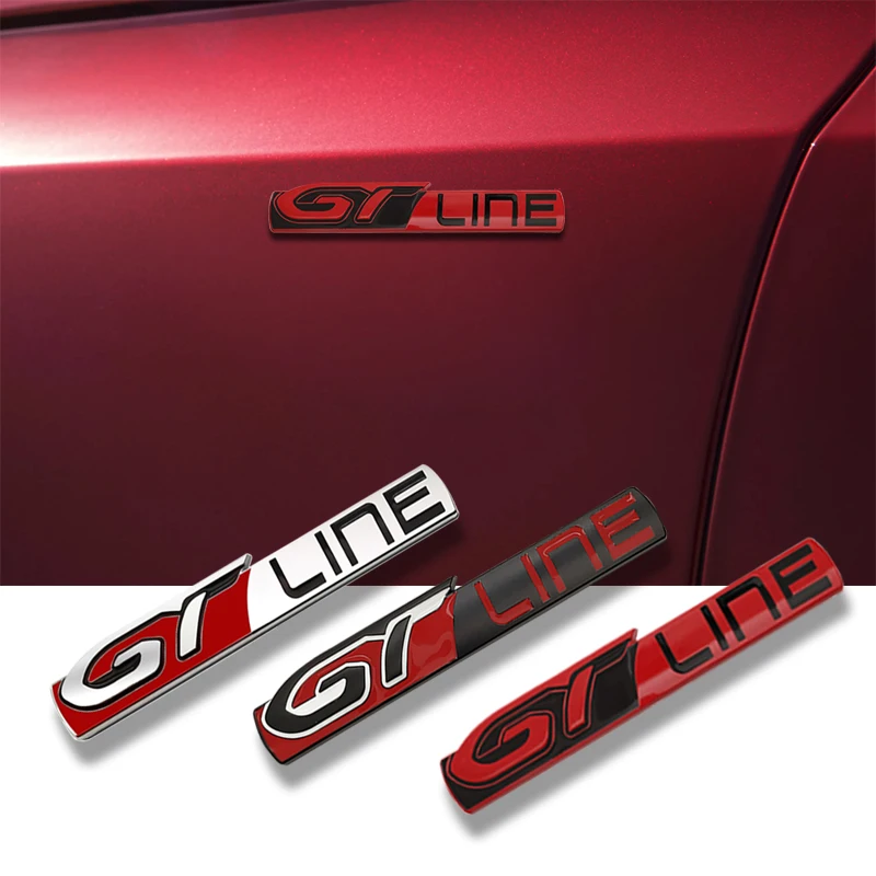 Металлическая Эмблема GT LINE для автомобильной головки значок-наклейка