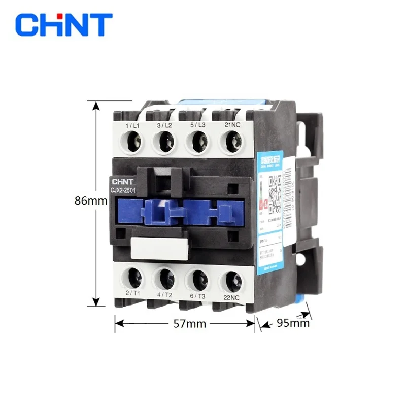 Оригинальные CHINT CJX2 2501 1NC контактор переменного тока 25A напряжение катушки 380 В 220