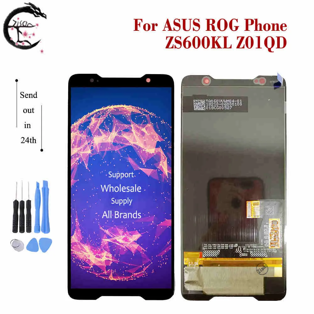 ЖК-дисплей AMOLED 6,0 дюйма для ASUS ROG Phone ZS600KL Z01QD, Полноэкранный сенсорный датчик, дигитайзер в сборе ZS600 KL, дисплей
