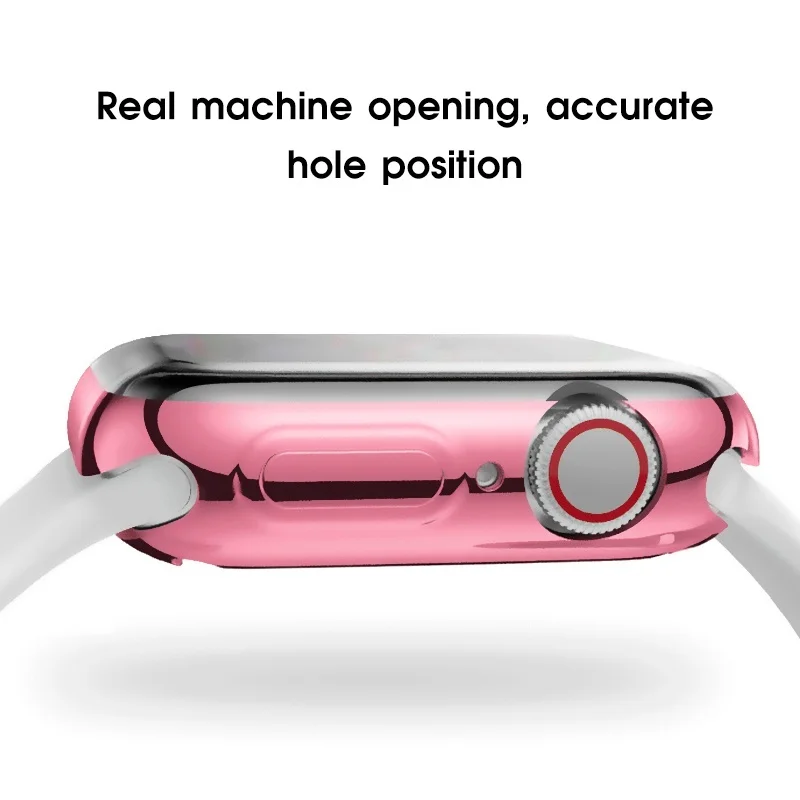 Чехол Fundas для Apple Watch Series 4 3 2 1 защита экрана 44 мм 42 40 38 м Мягкий бампер из ТПУ