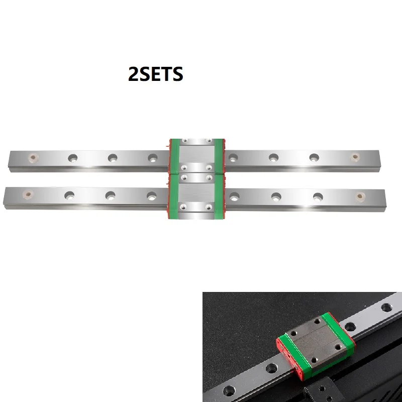 

MEGA 2Sets MGN12 Linear Rail 230mm miniature linear rail slide MGN linear guide for 3D Printer KP3S