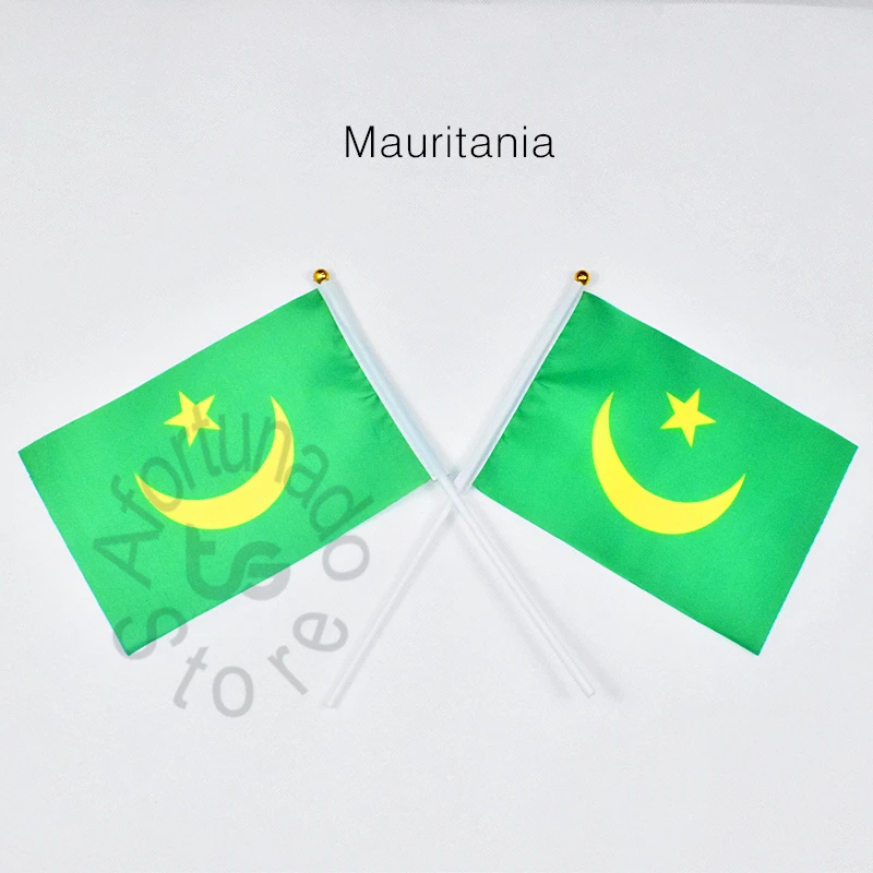 Баннер с флагом из Нигерии 14*21 см ручной развевающийся Национальный флаг для