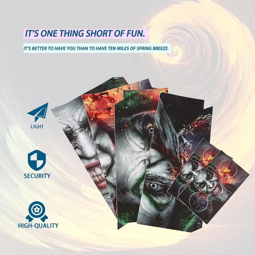 1 комплект наклеек Joker Vinly Skin клоун наклейки на геймпады для Sony PS4 PlayStation 4 и 2 скины