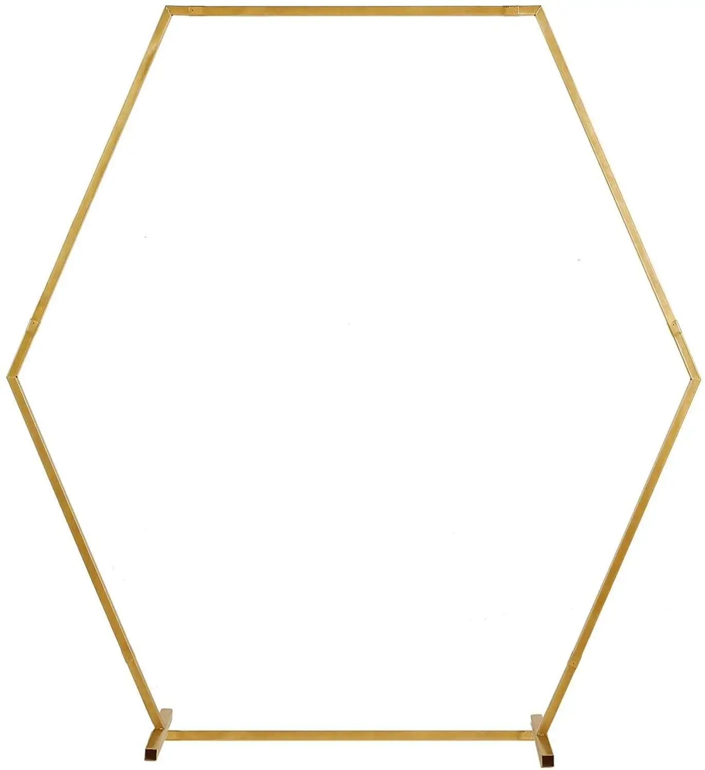 

Hexagon Gold Metal Wedding Arch Photo Booth Backdrop Stand