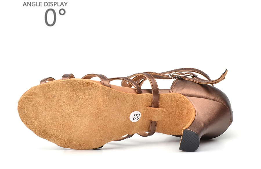 Искусственная Пелле Scarpe Da Ballo Latino Donna Scarpe Da Ballo Delle Signore Marrone Inferiore Molle Sandali