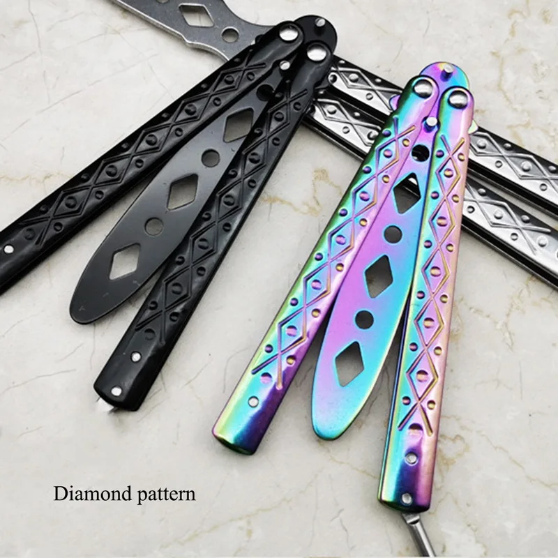 Новый Красочный нож из нержавеющей стали тренировочный для бабочек открытый