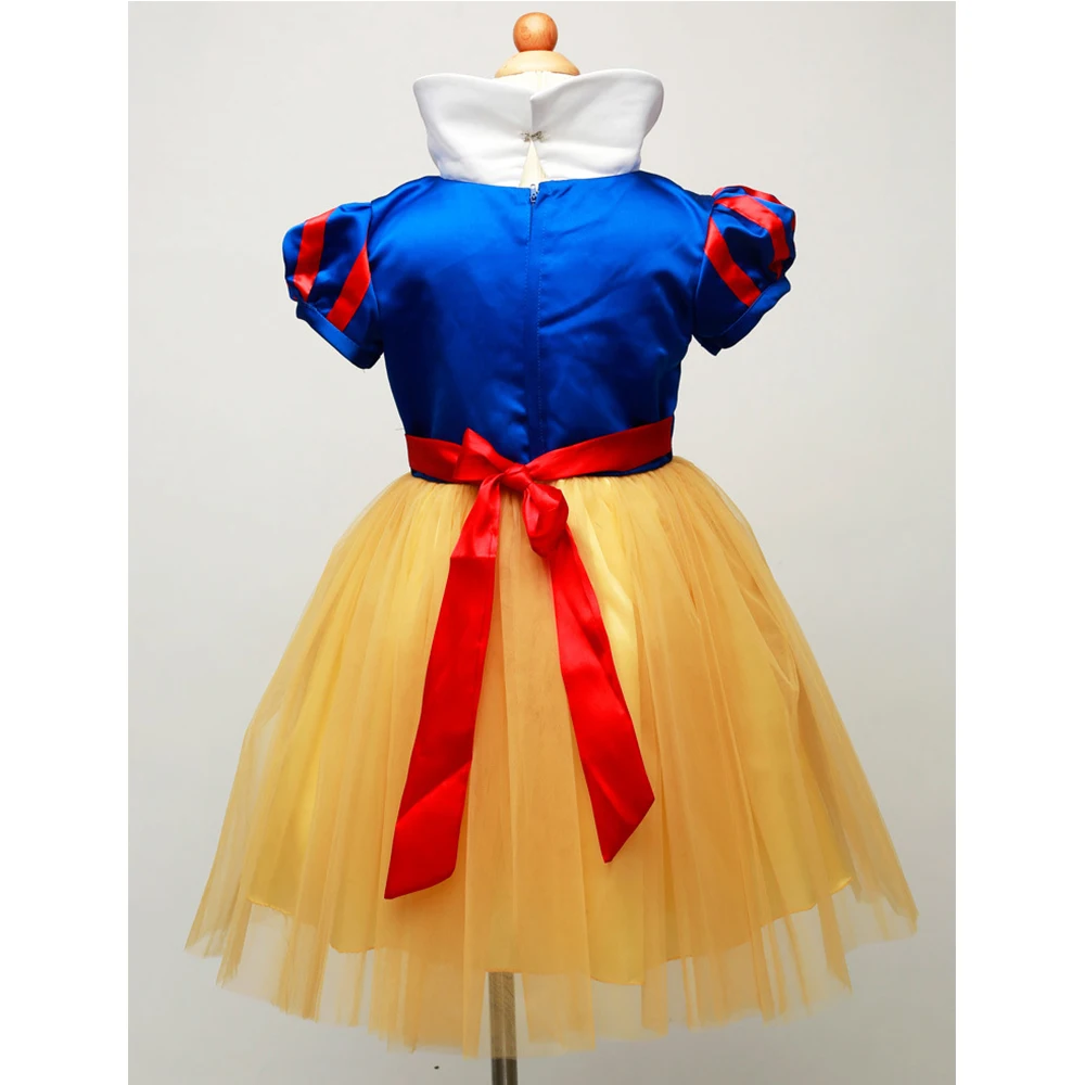 OTISBABY 4 layers Snow White Cosplay Dresses for Girls Party Princess Dress Children's Tulle Dress Baby Girl Tutu Dress Infant