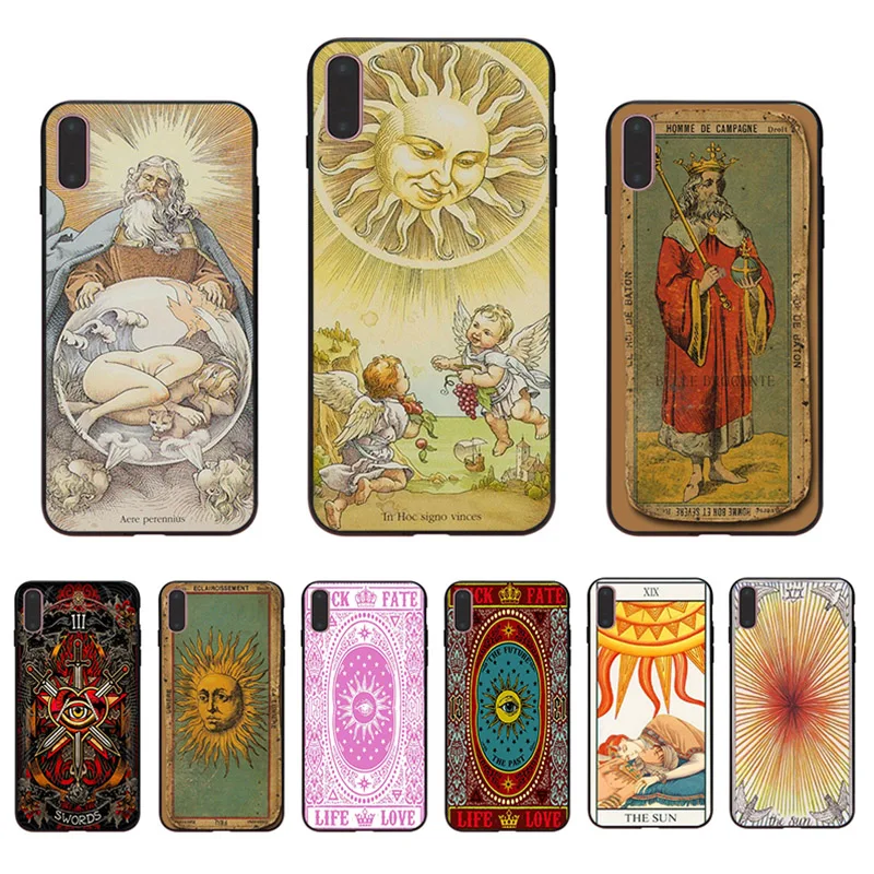 

Tarot Cards Soft Phone Back Cover For Iphone 11 Pro MAX XS X XR SE 2020 Mobile Case 12 Mini 8 6 6S 7 Plus 5 TPU Shell Coque