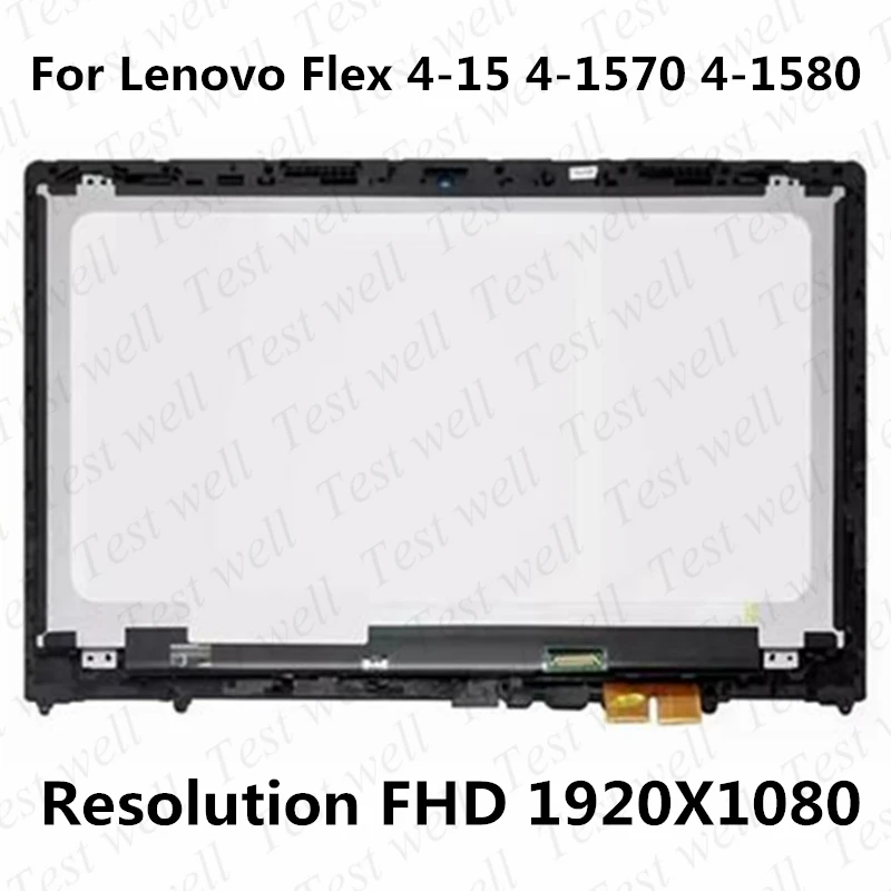 original for lenovo yoga flex 4 15 4 1570 4 1580 80vc 80sb0004us 15 6 fhd lcd touch screen digitizer assembly with bezel free global shipping