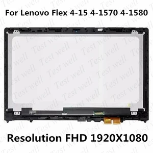 replacement 15 6 for lenovo flex 4 15 flex 4 1570 4 1580 assembly lcdtouch screen digitizer display front glass panelbezel free global shipping