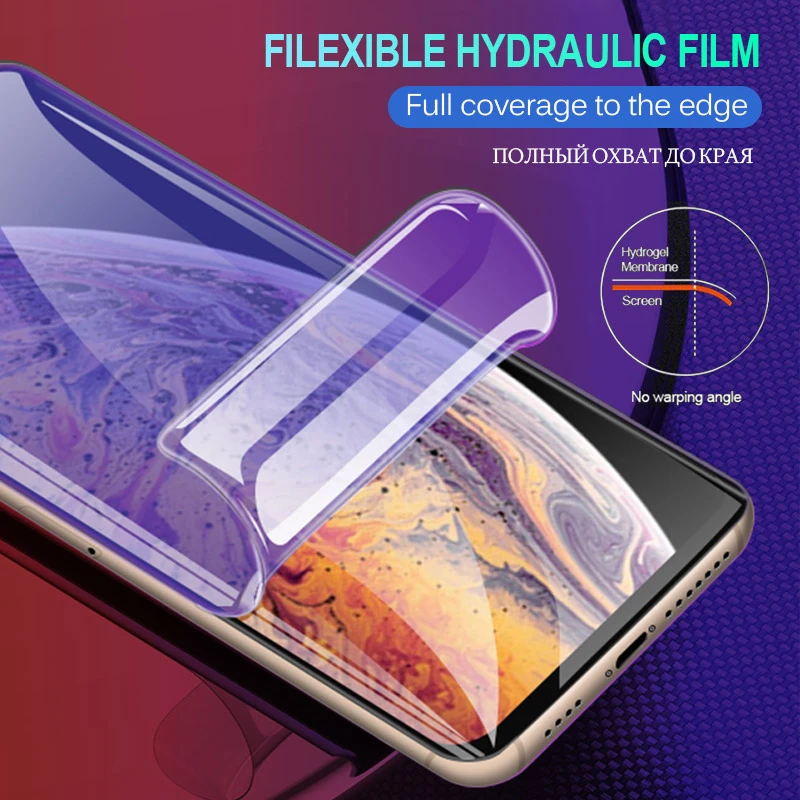 100D 2 шт Защита экрана для IPhone 11 Pro 6 6s 7 8 Plus Защитная пленка Max X XS XR Гидрогелевая без