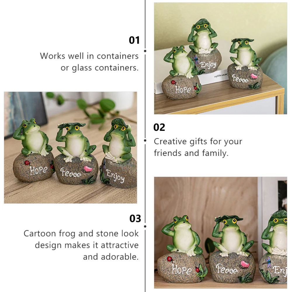 

3Pcs Cartoon Decorations Living Room Ornament Lovely Desktop Adornments