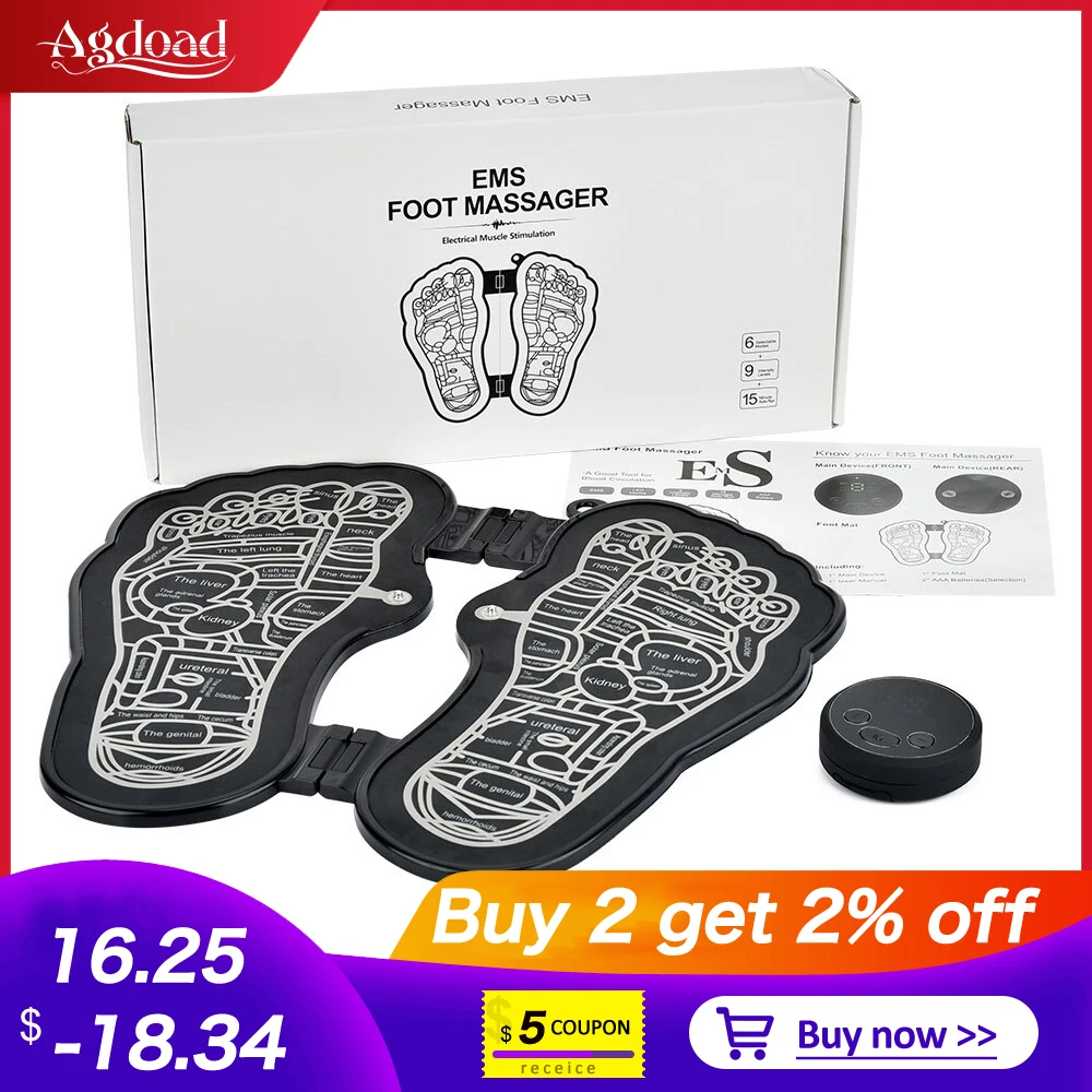

Электрический EMS Массажный коврик для ступней ноги стимулятор мышц ног формы улучшают кровообращение снимают боль коврик Здравоохранение