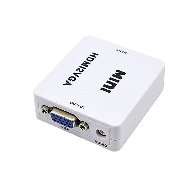 Mini HDMI-compatible to VGA Adapter HD2VGA AV2HD With Audio Converter Digital Analog AV/CVBS L/R 1080p For PC Laptop HDTV | Электроника