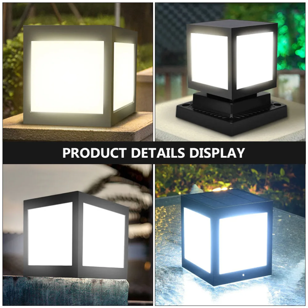 

1Pc Solar LED Wall Light Waterproof Landscape Light Outdoor Yard Light (Black)