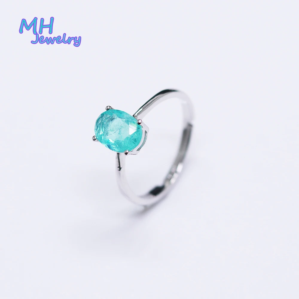 

MH created emerald small Rings real 925 Sterling Silver Gemstone for Women Fine Jewelry Party Wedding engagement Gift